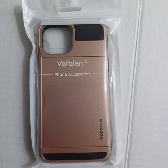 Vofolen Iphone Case NEW Rose Gold With Card Holder/ Money Slot -Shockproof - Picture 6 of 7